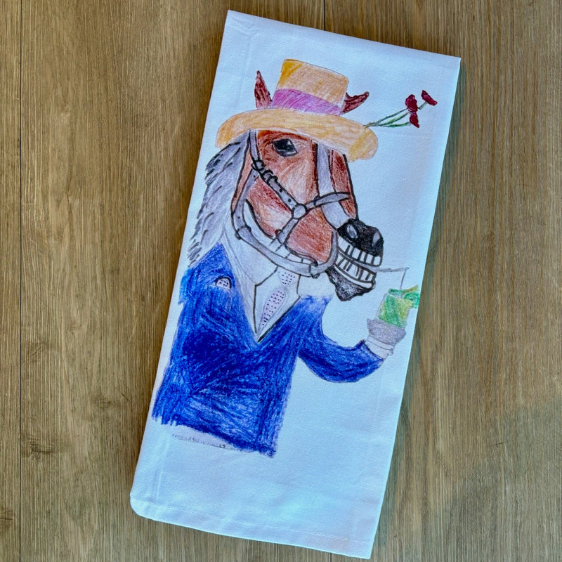Derby Horse Tea Towel - Art Contest Winner