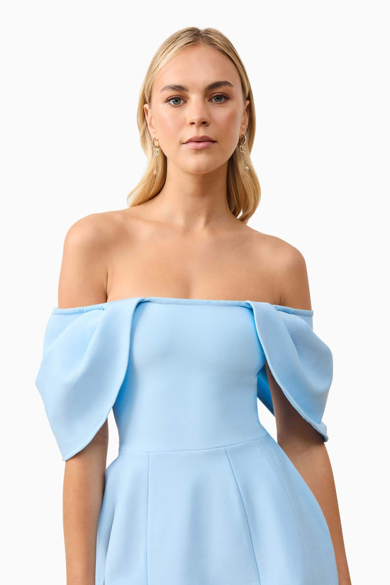 Elliatt - Fiona Off The Shoulder Mini Dress - Bridal Blue