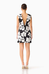 Elliatt - Bloomnoir Mini Tulip Dress - Black & White