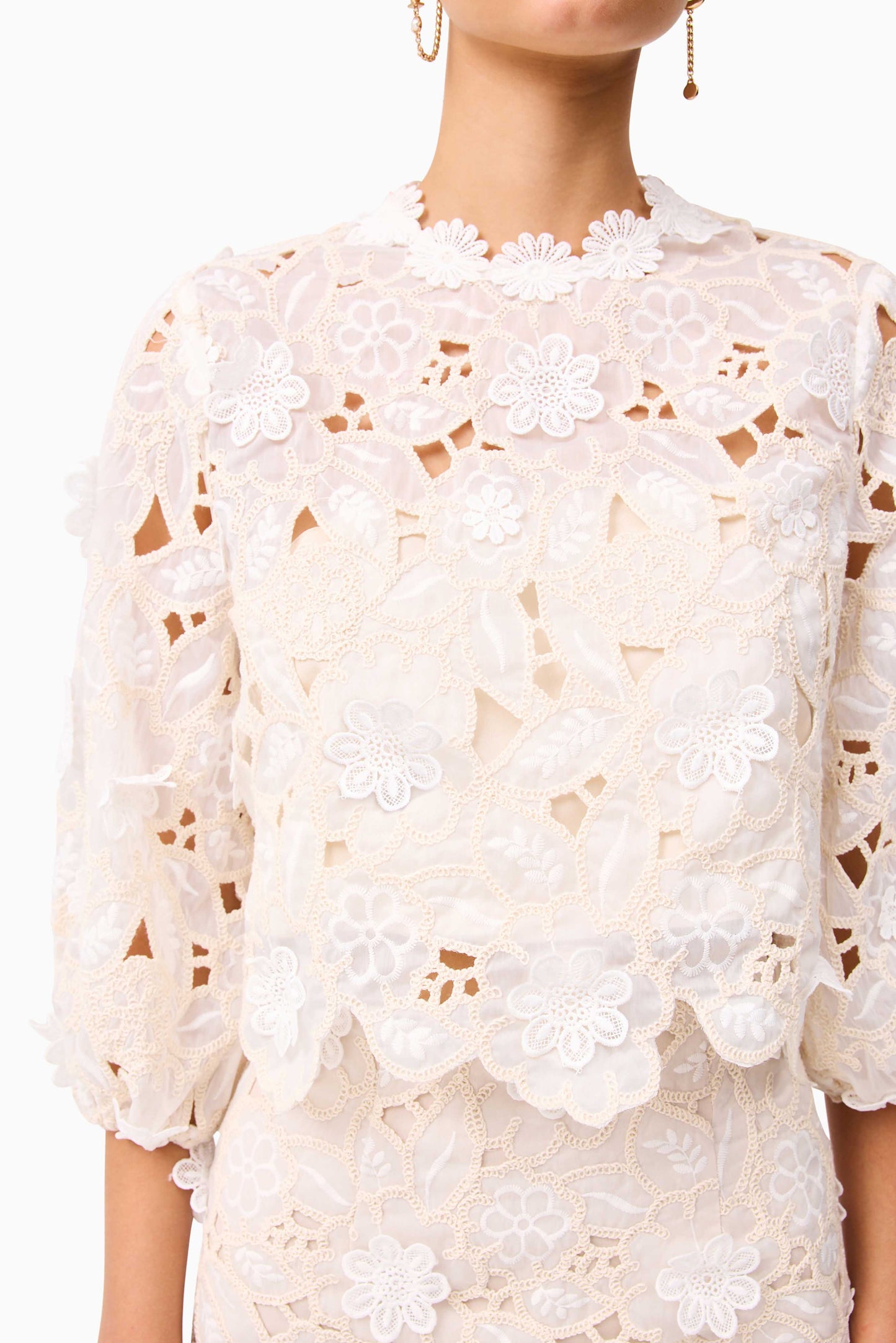 Elliatt - Sienna Top & Mini Skirt Set - Cream
