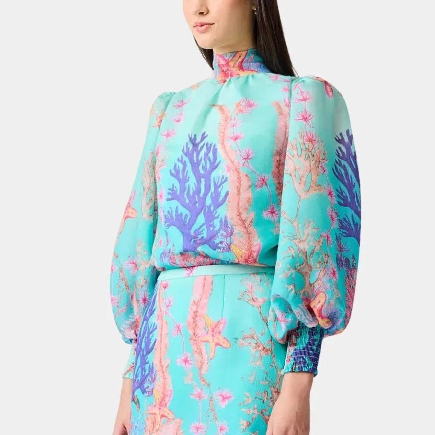 Elliatt - Coral Long Sleeve Top - Blue Multi