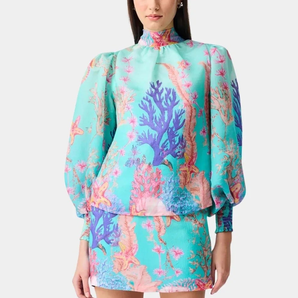 Elliatt - Coral Long Sleeve Top - Blue Multi