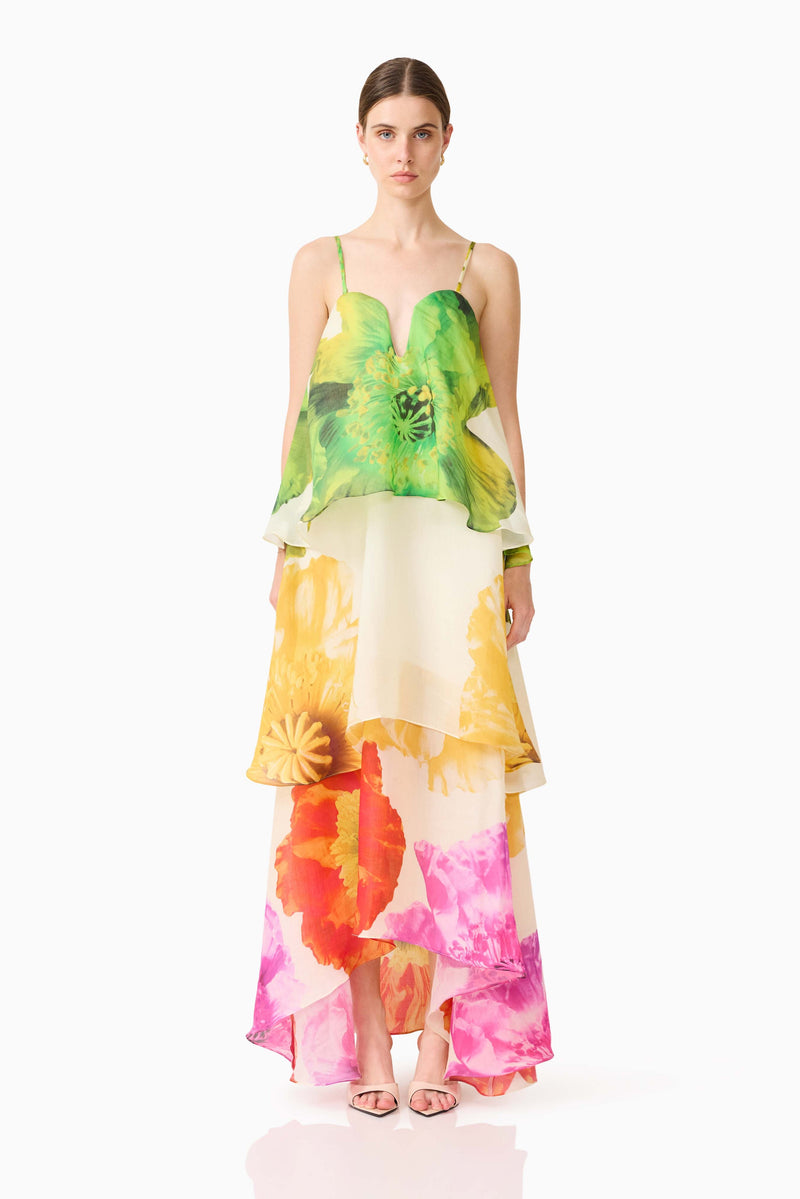 Ellaitt - Lilia Tiered Gown - Multi Floral