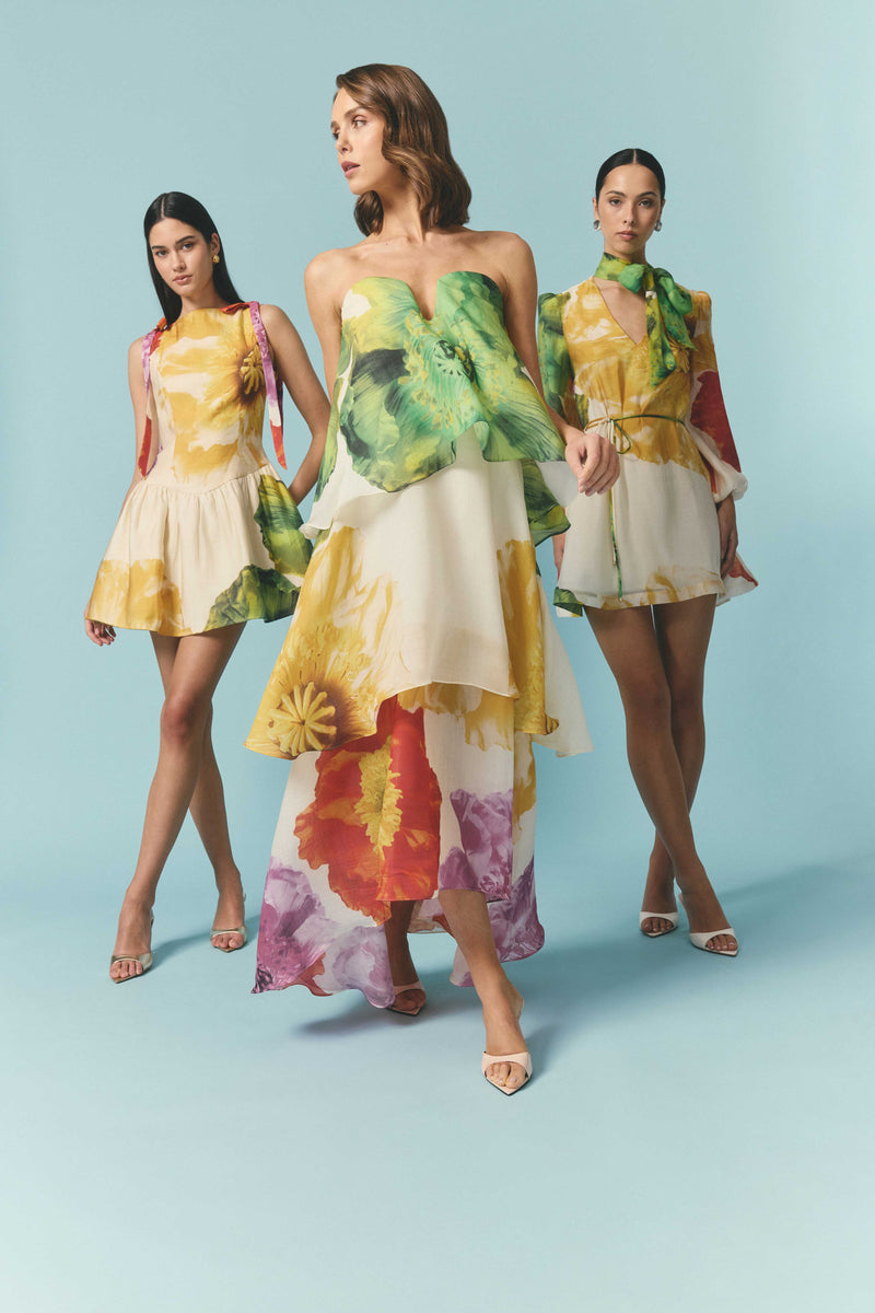 Ellaitt - Lilia Tiered Gown - Multi Floral