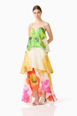 Ellaitt - Lilia Tiered Gown - Multi Floral