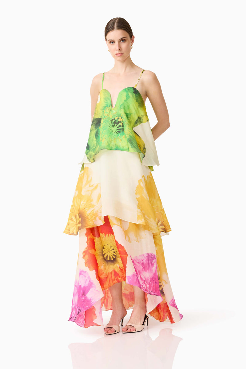 Ellaitt - Lilia Tiered Gown - Multi Floral