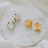 Erin Fader Jewelry - Pyramid Studs - Gold Medium