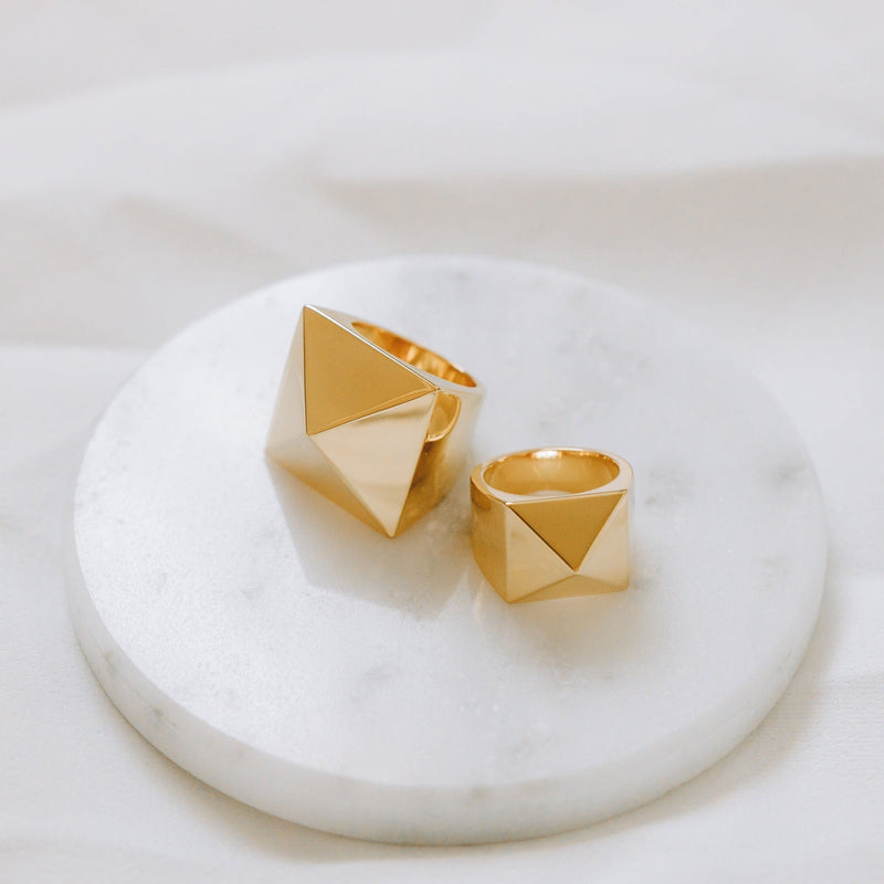 Erin Fader Jewelry - Pyramid Ring - Gold Medium