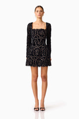 Elliatt - Eris Long Sleeve Mini Dress - Black