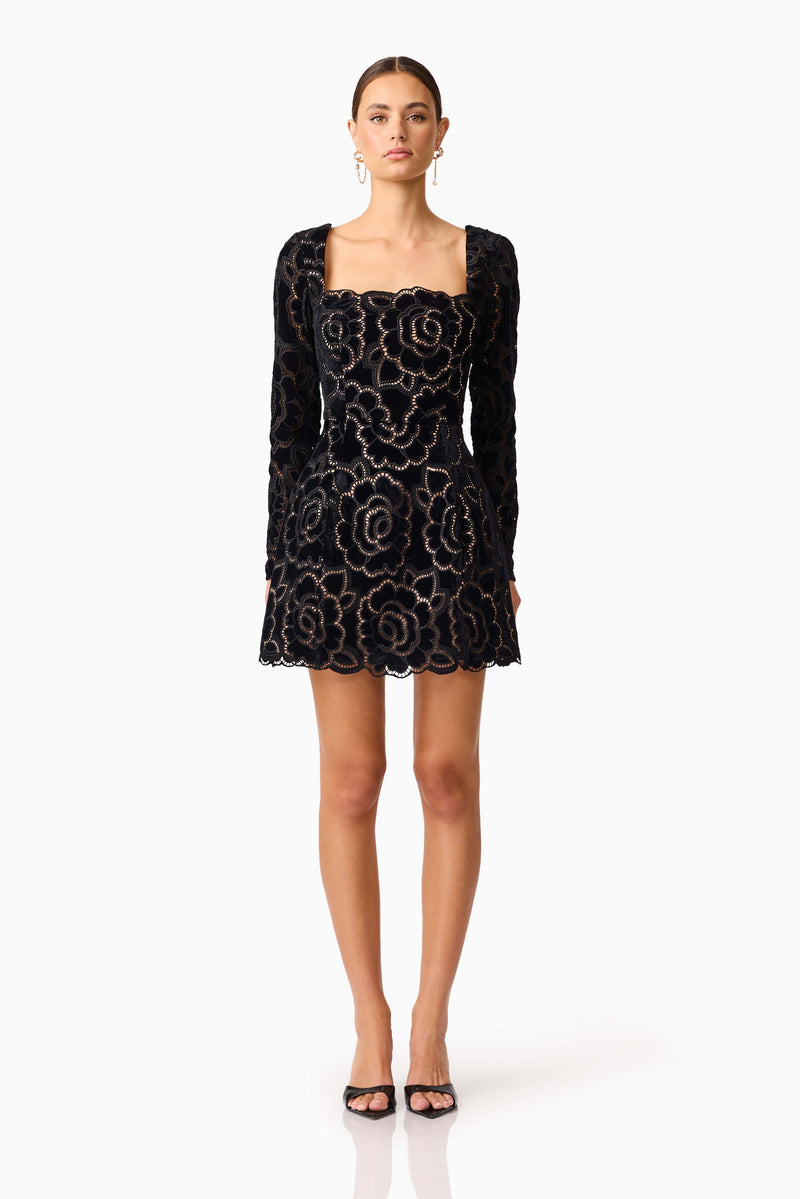 Elliatt - Eris Long Sleeve Mini Dress - Black