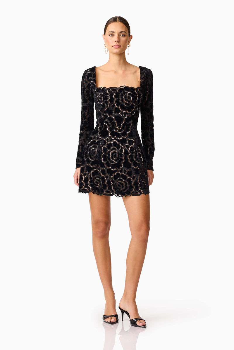 Elliatt - Eris Long Sleeve Mini Dress - Black