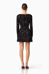 Elliatt - Eris Long Sleeve Mini Dress - Black