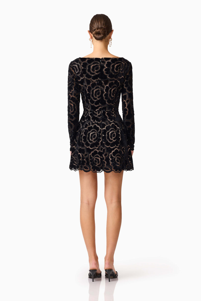 Elliatt - Eris Long Sleeve Mini Dress - Black