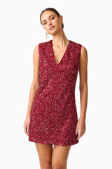 Elliatt - Carmen Shift Mini Dress - Berry