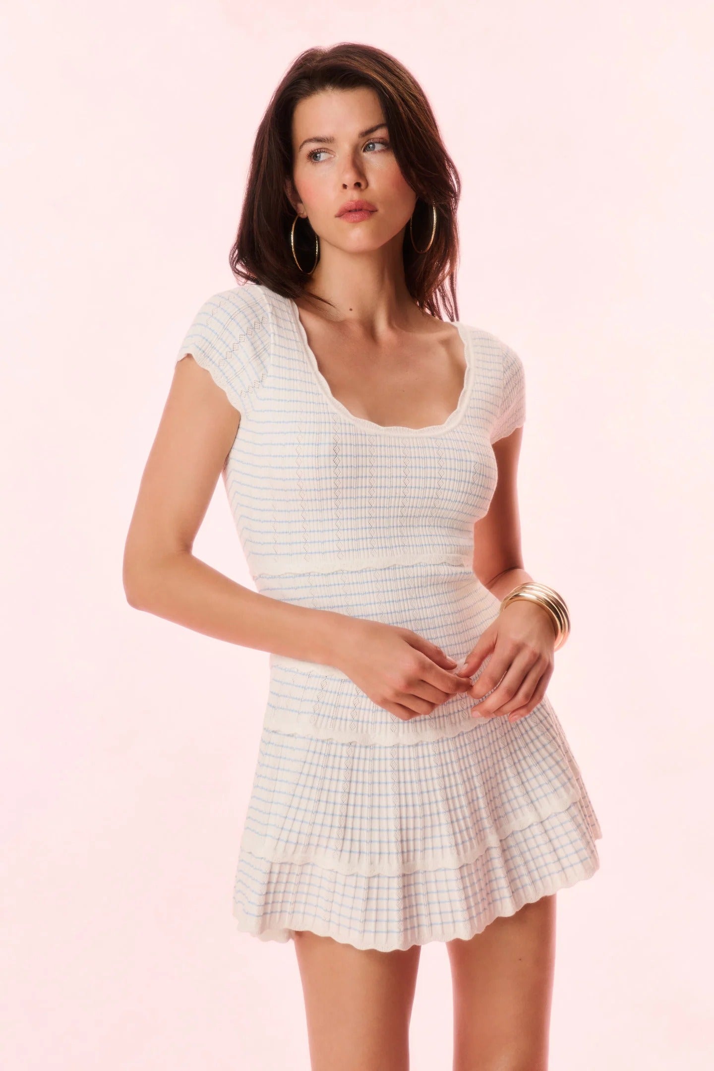 LoveShackFancy - Elisavette Striped Stretch Knit Mini Dress - Sailor Stripes