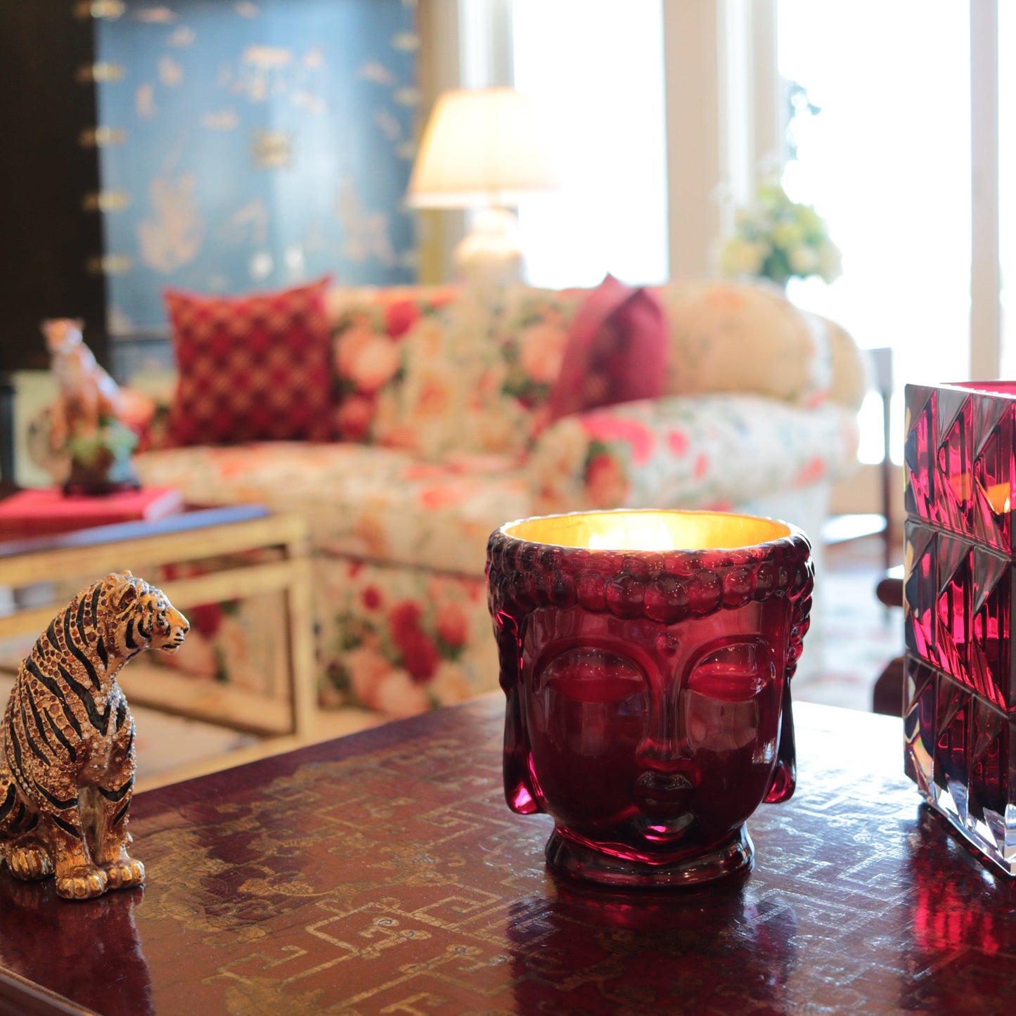 Elizabeth II | 24K Gold Ruby Red Glass Buddha Royale