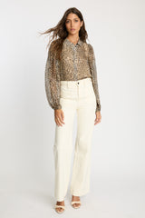 Presley Top in Golden Leopard