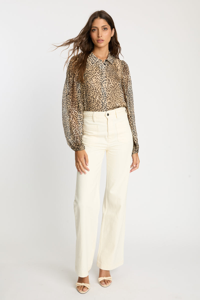 Presley Top in Golden Leopard