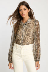 Presley Top in Golden Leopard