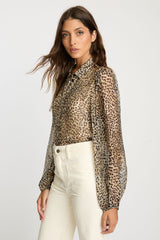 Presley Top in Golden Leopard