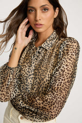 Presley Top in Golden Leopard