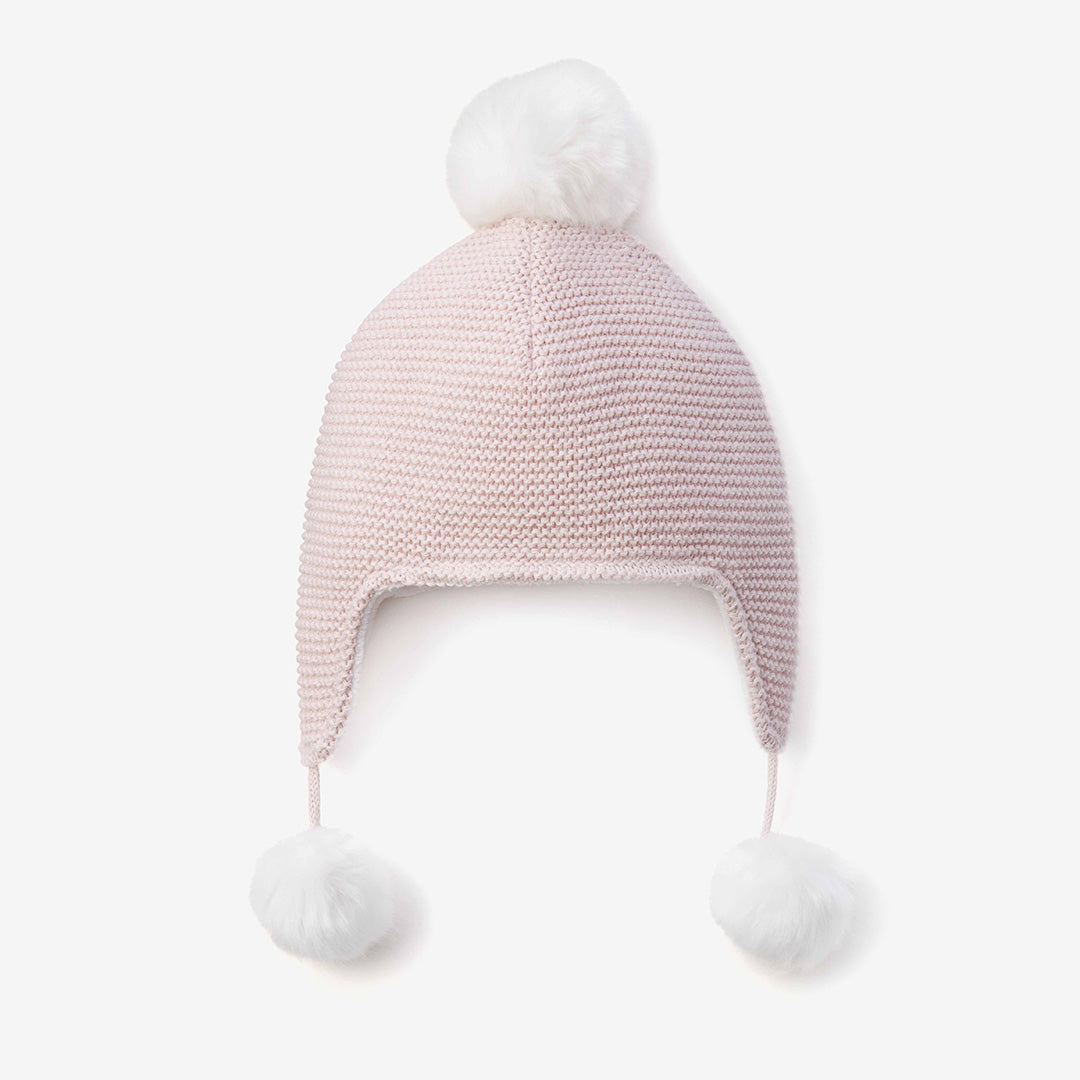 Sofia & Finn Pale Pink Pom Pom Baby Hat, 3-9 Months