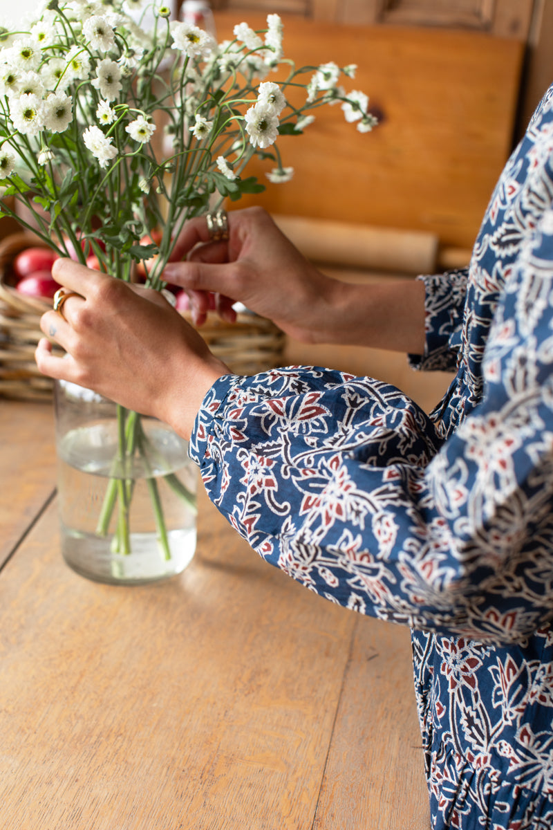 Frances 4 Basque Dress, hem detail