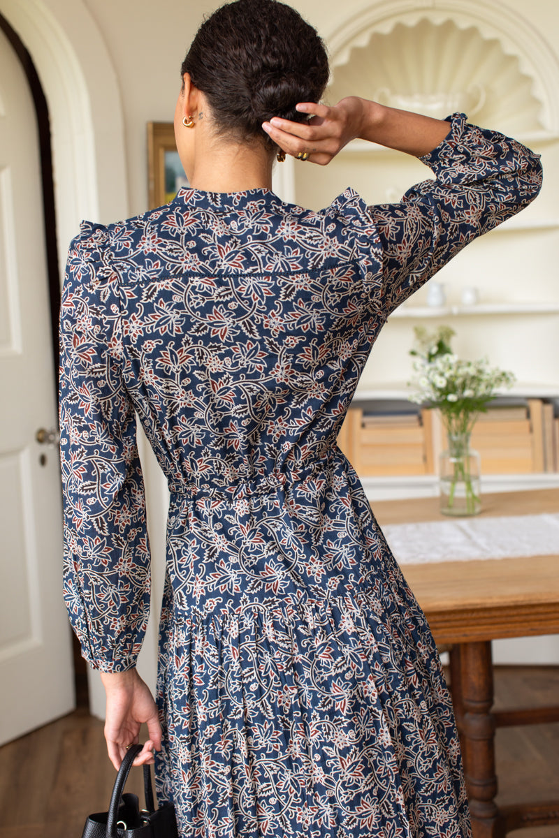 Frances 4 Basque Dress, shoulder detail