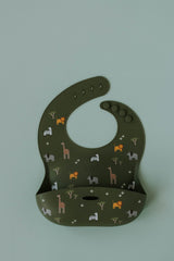 Evri - Printed Silicone Bib - Safari