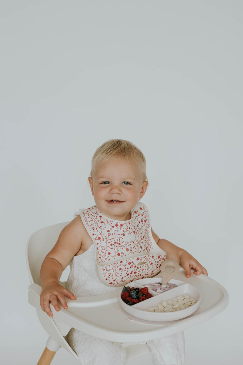 Evri - Printed Silicone Bib - Blossom