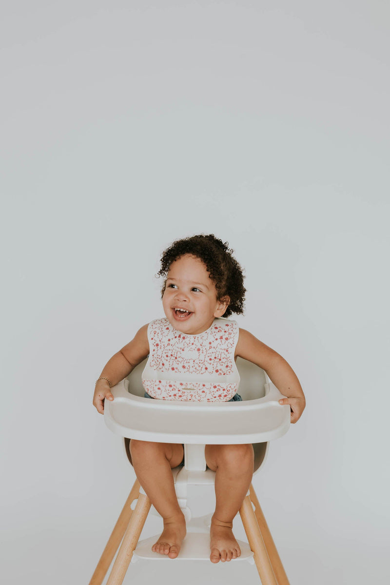 Evri - Printed Silicone Bib - Blossom
