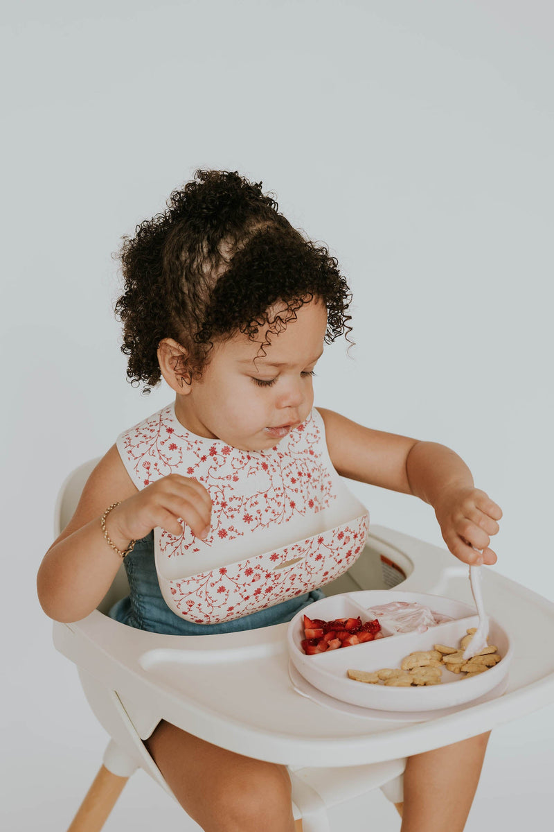 Evri - Printed Silicone Bib - Blossom