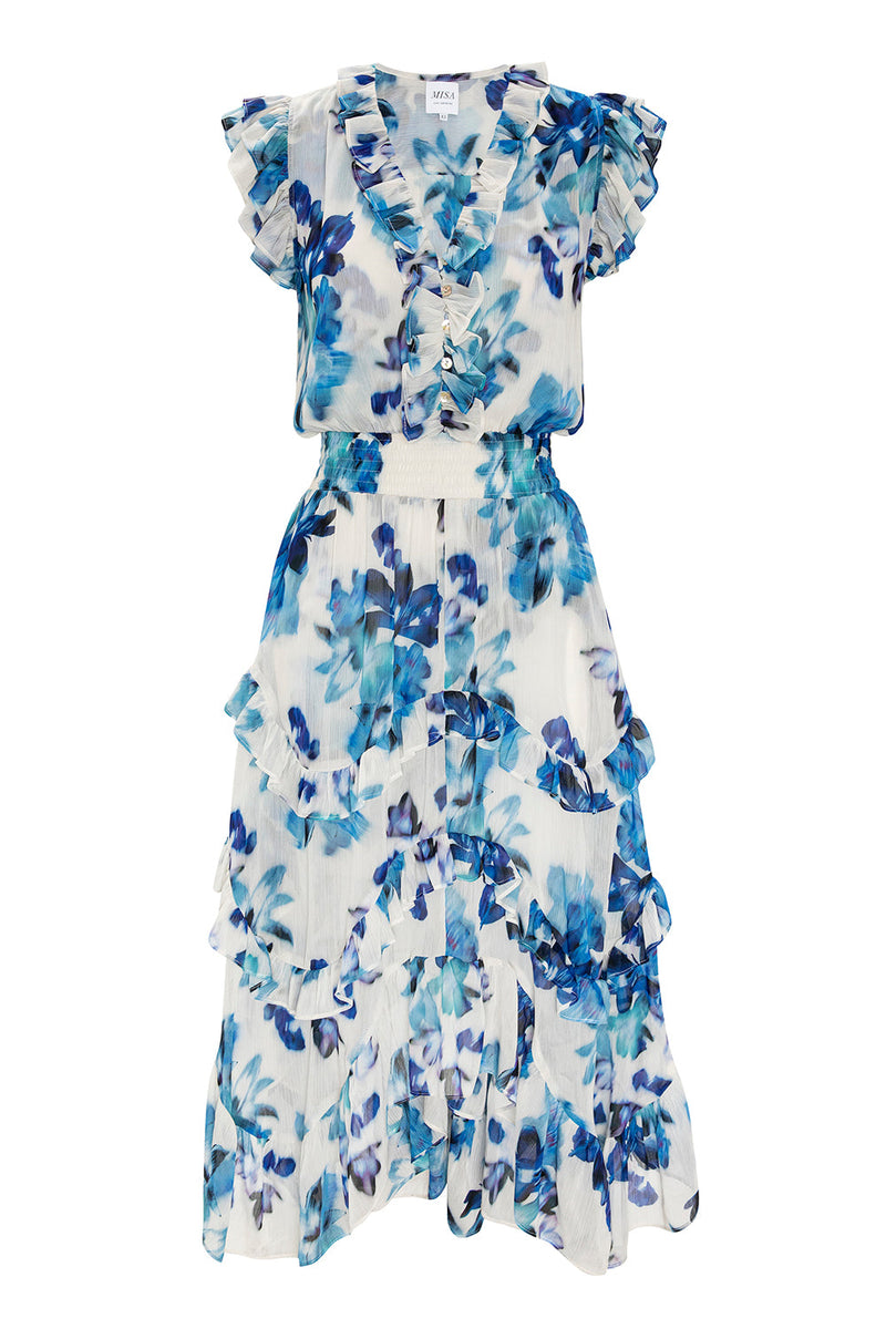 MISA Los Angeles - Dakota Dress - Blurred Bouquet Chiffon
