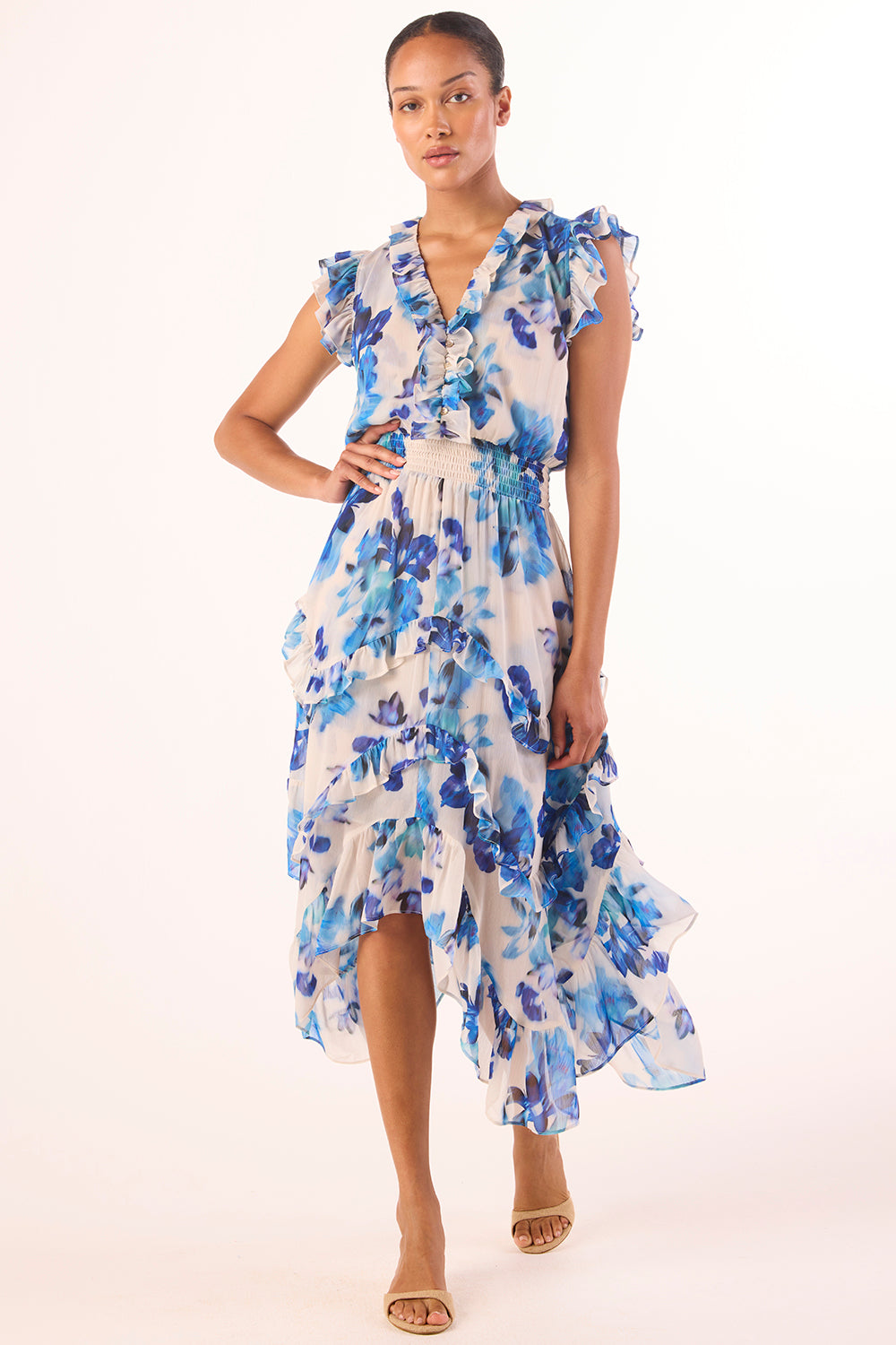 Blurred Bouquet Chiffon / XS