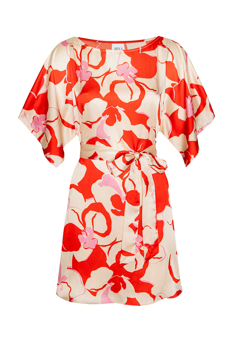 MISA Los Angeles - Aleka Dress - Abstract Orchid Satin