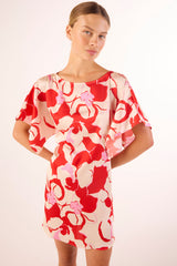 MISA Los Angeles - Aleka Dress - Abstract Orchid Satin
