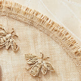 Straw bee placemat, set of four