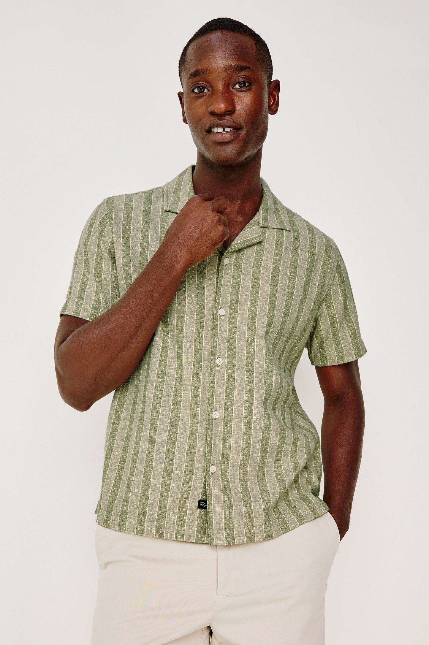 Rails Men's - Fielder Shirt - Sage Brush Stripe