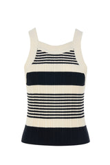 The Luma Cotton Knit Tank - Noir Stripe