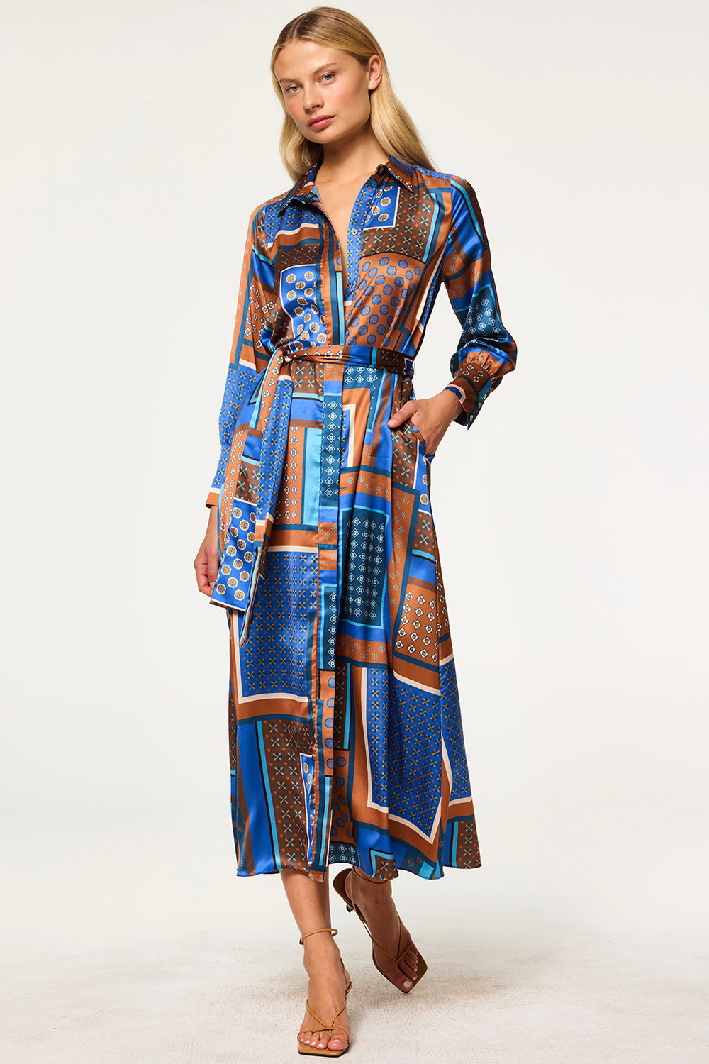 MISA Los Angeles - Herminia Dress - Tile Patchwork