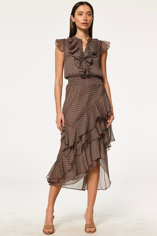 MISA Los Angeles - Ilysa Dress - Brown Paisley
