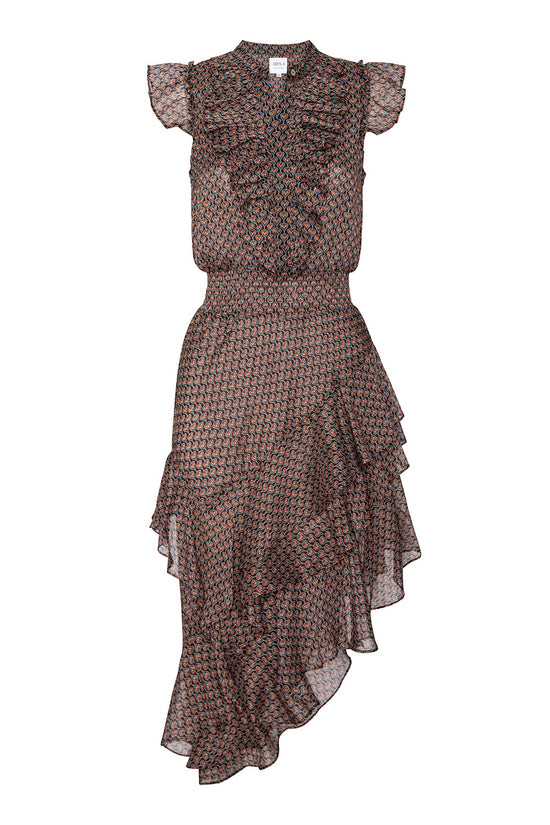 MISA Los Angeles - Ilysa Dress - Brown Paisley
