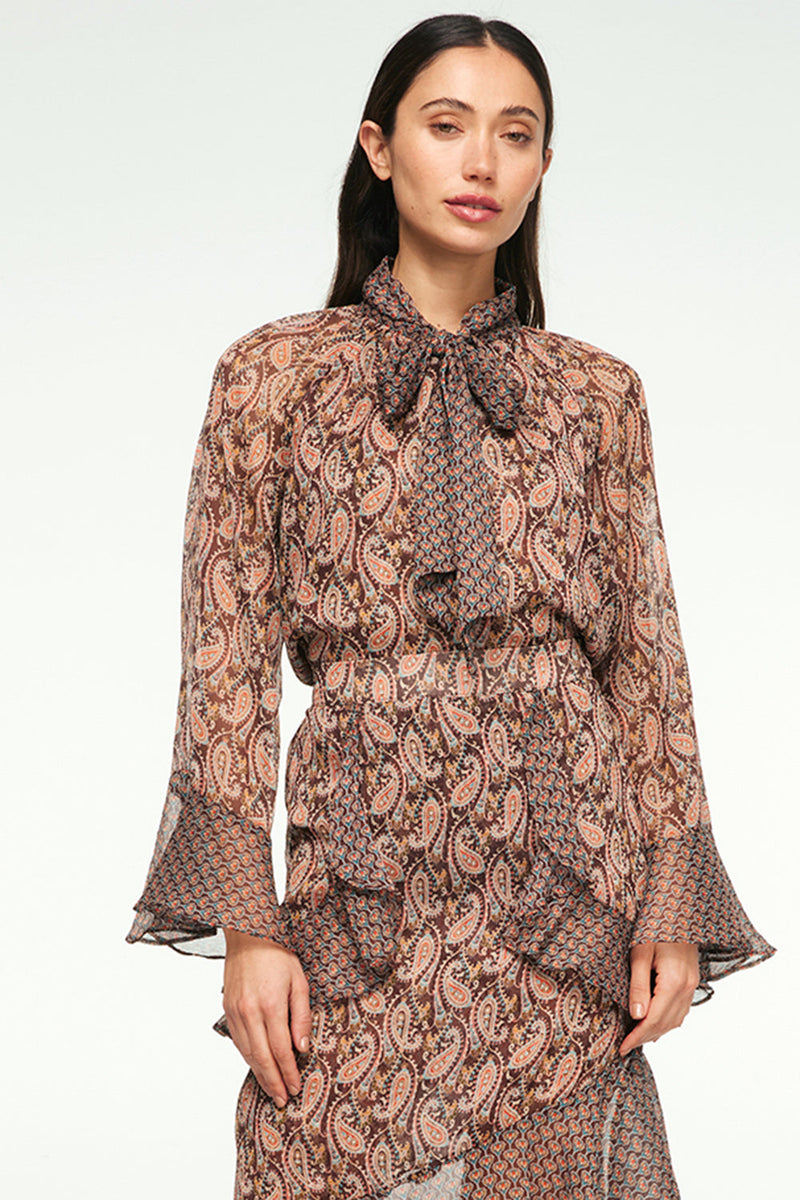 MISA Los Angeles - Maris Top - Brown Paisley Mix
