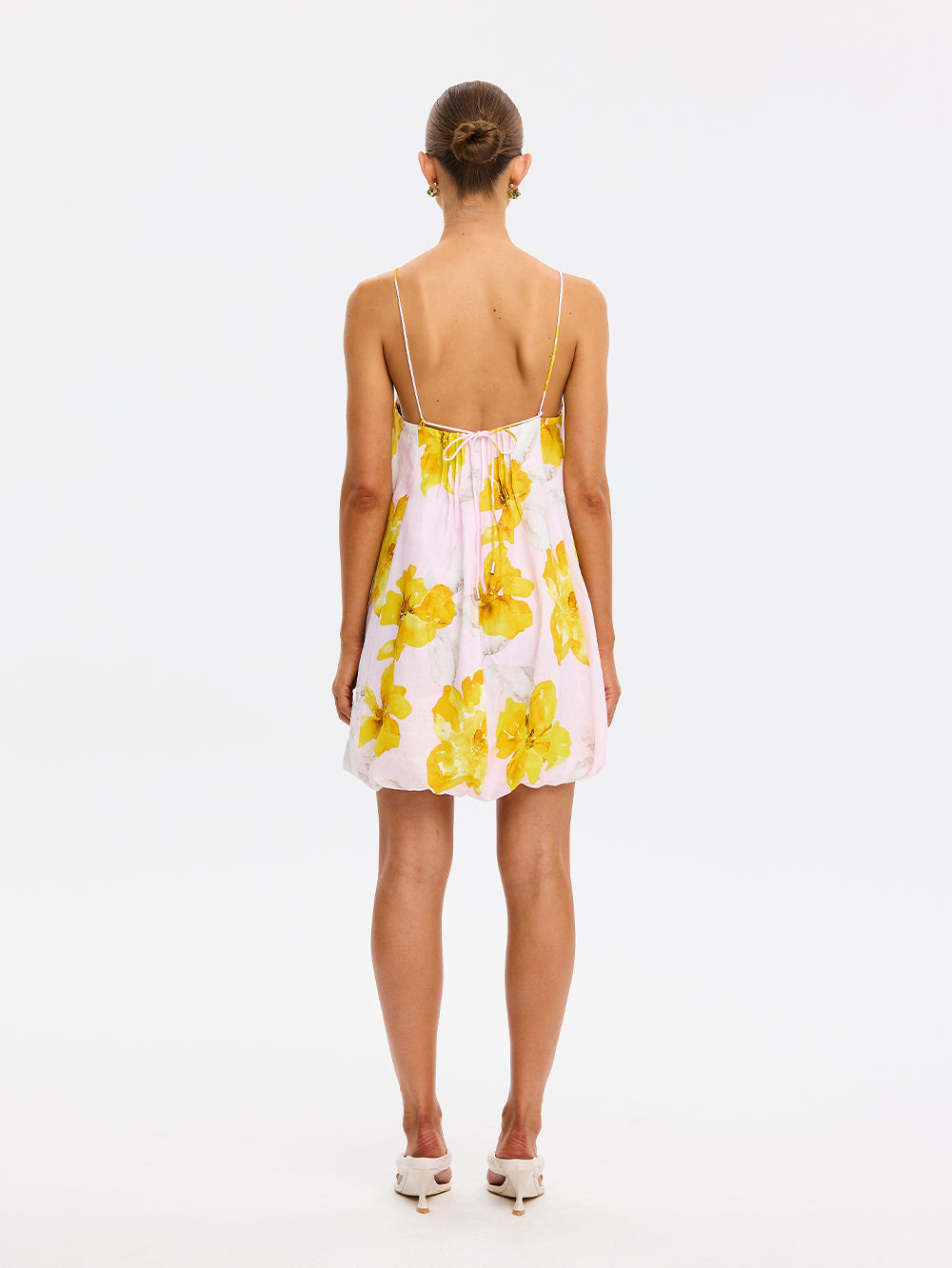 Kivari - Francine Bubble Mini Dress - Pink Yellow