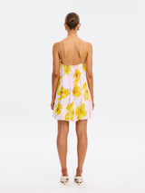Kivari - Francine Bubble Mini Dress - Pink Yellow