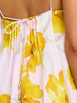 Kivari - Francine Bubble Mini Dress - Pink Yellow
