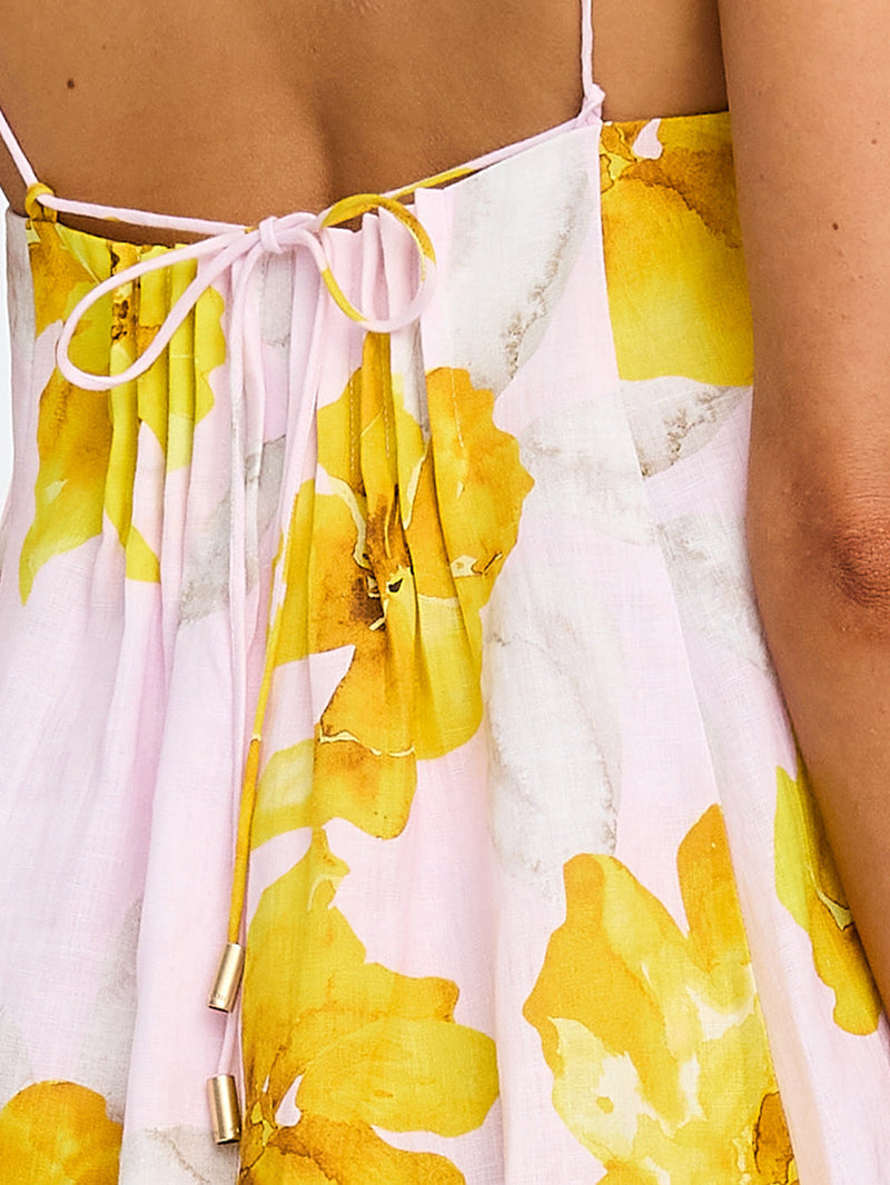 Kivari - Francine Bubble Mini Dress - Pink Yellow