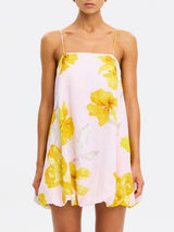 Kivari - Francine Bubble Mini Dress - Pink Yellow