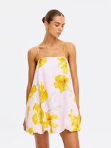 Kivari - Francine Bubble Mini Dress - Pink Yellow