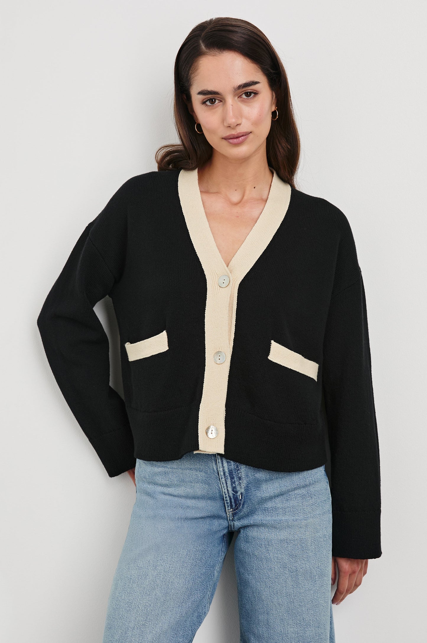 Rails - Geneva Cardigan - Black Ivory